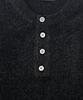 ANALOG MOOD Velour Refined Henley Neck Round Knit (Black)