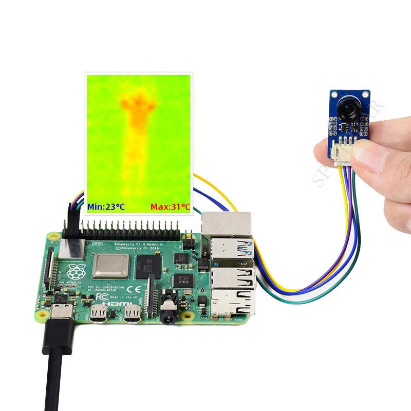 Modul Termic Infraroșu Raspberry Pi MLX90640, FOV 55°, I2C, 32x24 Pixeli