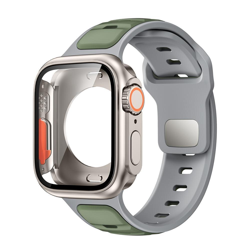 Silicone Band +Case for Apple Watch S11 46mm S10 SE3 44mm 45mm iWatch Series 10 9 8 7 6 5 4 Make Watch Upgrade Change To Ultra3/