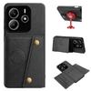 PU Leather Wallet Phone Case for Xiaomi Redmi Note 14 5G Multiple Card Slots Dual Metal Button Closure Shockproof Full‑Body Protective Cover