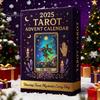 Christmas Countdown Decoration Tarot Advent Calendar 2025 24 Days Acrylic Car Decor Accessory with Surprise Cards Tree Ornament for Holiday Kids