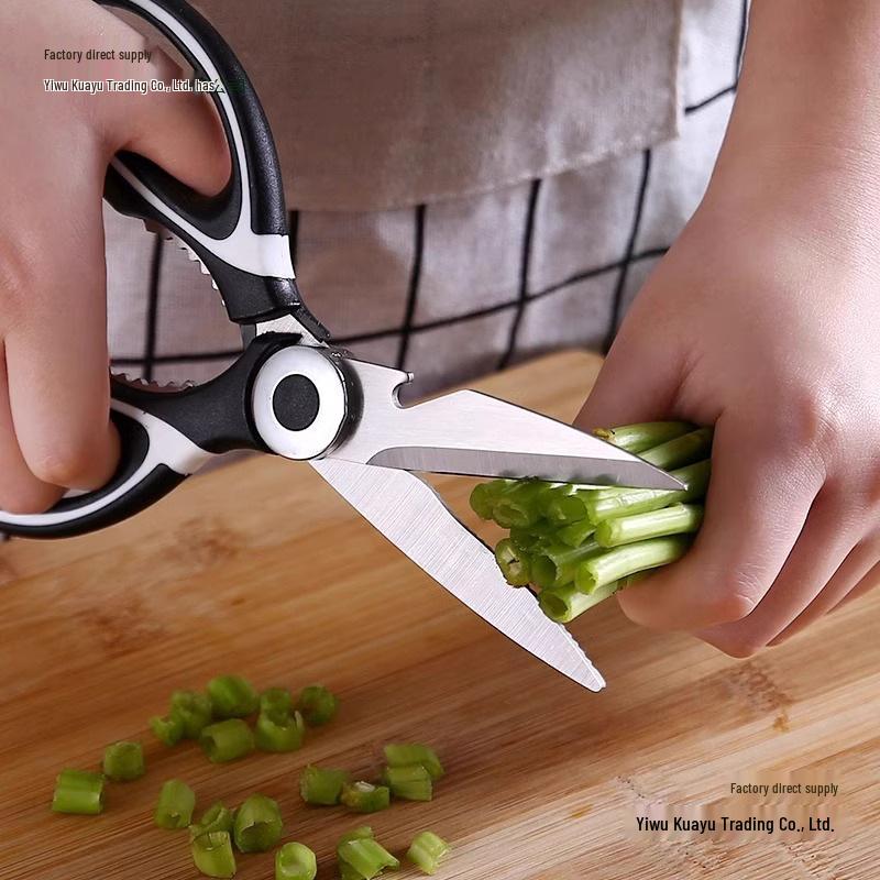 Multi-Functional Stainless Steel Kitchen Scissors for Cutting Meat, Chicken Bones & Nuts