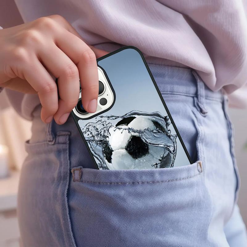 

Ball Fire Football Phone Case For iPhone 17 Air 15 16e 14 13 Pro Max Coque 12 11 Pro Max PLUS cover iPhone 11pro max