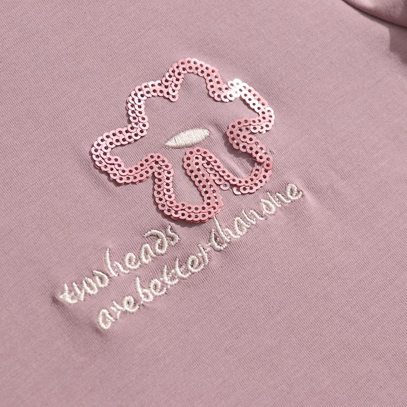 Women's Spring and Autumn T-shirt New Bottoming Shirt Temperament Pure Cotton Short-sleeved T-shirt Middle-aged Casual Large Size Top