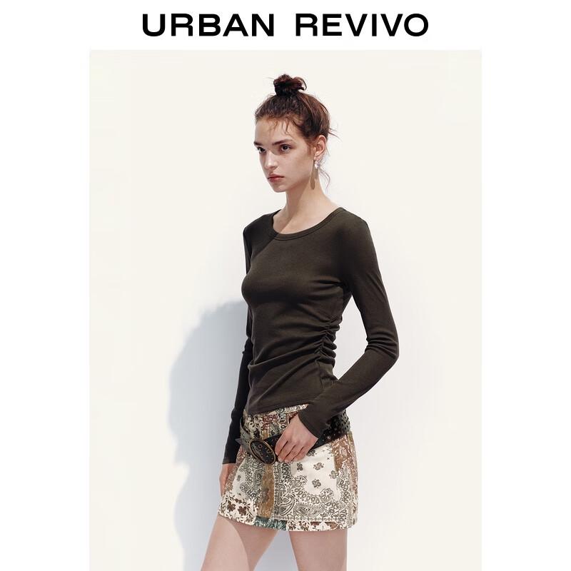 UR2025 Women's Solid Color Long-Sleeve T-Shirt