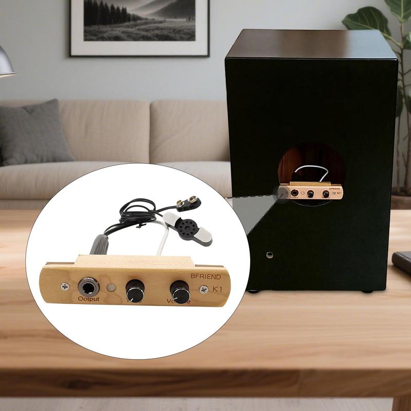 Cajon Drum Pickup System Lightweight Accessory for Drum Set Acoustic Percussion Box Installation