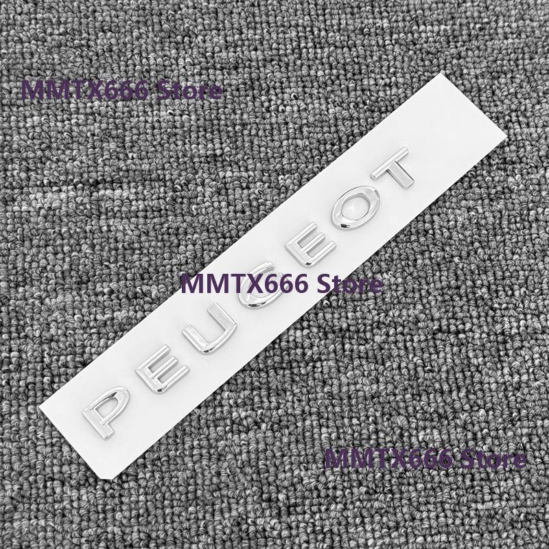 ABS black Car Tail Letter Emblem Sticker Rear Trunk L Badge for Peugeot 208 408 4008 GT 5008 307 508 206 207 301 3008 308 2008 207