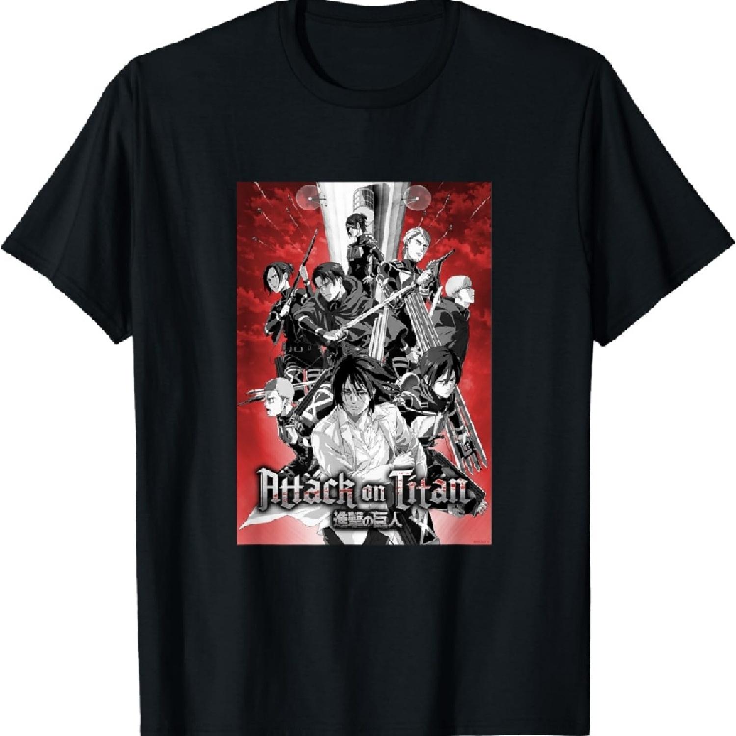 

Атака титанов 4 сезон Красное небо Групповой постер АОТ Аниме Футболка XXXXXL