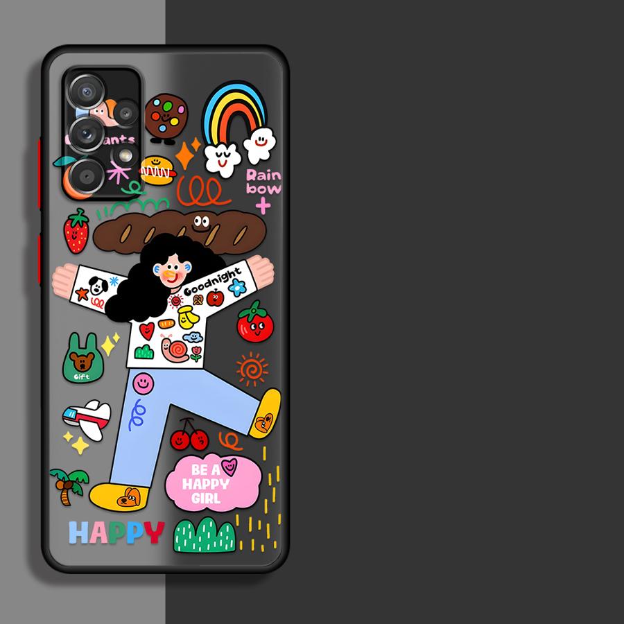 Case for Samsung Galaxy A73 A33 A16 A15 A35 A14 A23 A34 A36 A56 A55 A17 A52 A52S A72 A54 A53 Phone Cover Cartoon Character Cat