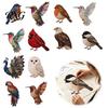 Stress Relief Handicraft Hobby 3D Bird Patchwork Kit, DIY Hummingbird Owl Sewing Project Handmade Fabric Art Crafting Kit for Home Wall Decor Textile