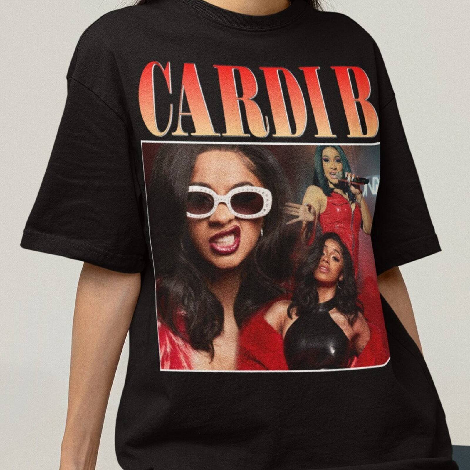 Cardi B T Shirt, Cardi B Tour Fan Shirt, 90s Retro Vintage Rap Hip Hop Unisex T- XL