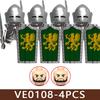 Castello Medievale Cavalieri Soldato Figure Blocchi da Costruzione Fanteria Legione Impero Guerriero Arco Spada Casco Milizia Mattoncini Giocattolo Regali