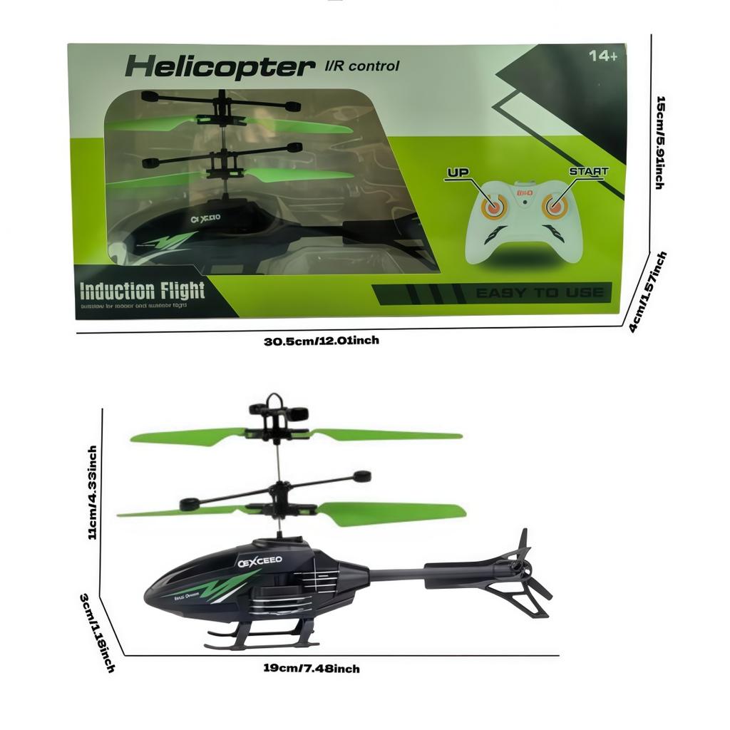 RC Rechargeable Induction Helicopter Simulator, Improves Hands-On & Reaction Abilities, Perfect Gift