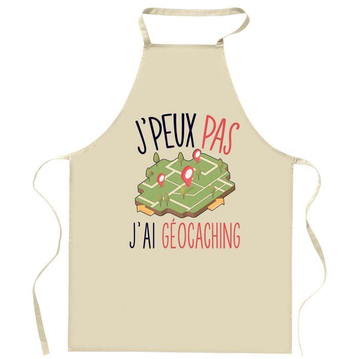 Tablier de cuisine - Planetee - Géocaching «J'peux pas» - Coton épais - Impression durable France