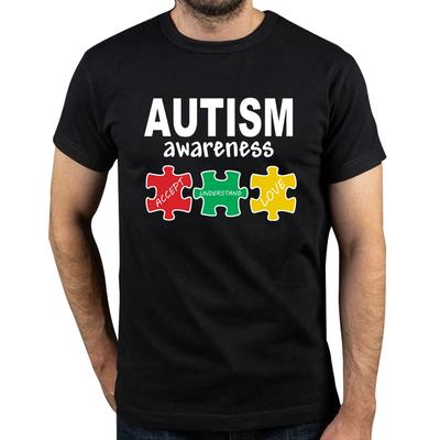 Funny Autism Awareness Support T Shirts Summer  Autistic Support Graphic Short Sleeve Birthday Gifts T-shirt Mens Clothing