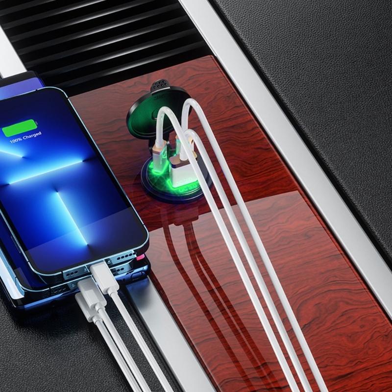 Waterproof 3-Port USB & Type C Power Outlet 45W Type C Fast Charging Socket for 12V/24V Vehicles, Boats, Motorcycles