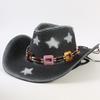 Best-selling Western cowboy hats for men and women, fashionable sunshade straw hats, classic outdoor Western cowboy hats