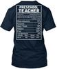 Preschool Teacher Determination 91% Excuses 0% Hard Work TTshirt USA Made S-5XL