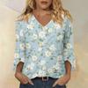 Long Sleeve Shirts for Women V Neck Floral Print Womens Long Sleeve Tops Casual Loose Long Sleeve T Shirt Women Stylish Long Sleeve Tops for Women