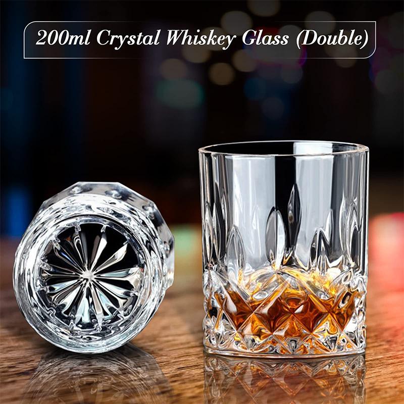 1 Set Father's Day Gift For Men Whiskey Stones Set 8Pcs Granite Ice Cubes + 2Pcs Cups In Wooden Box Present For Dad