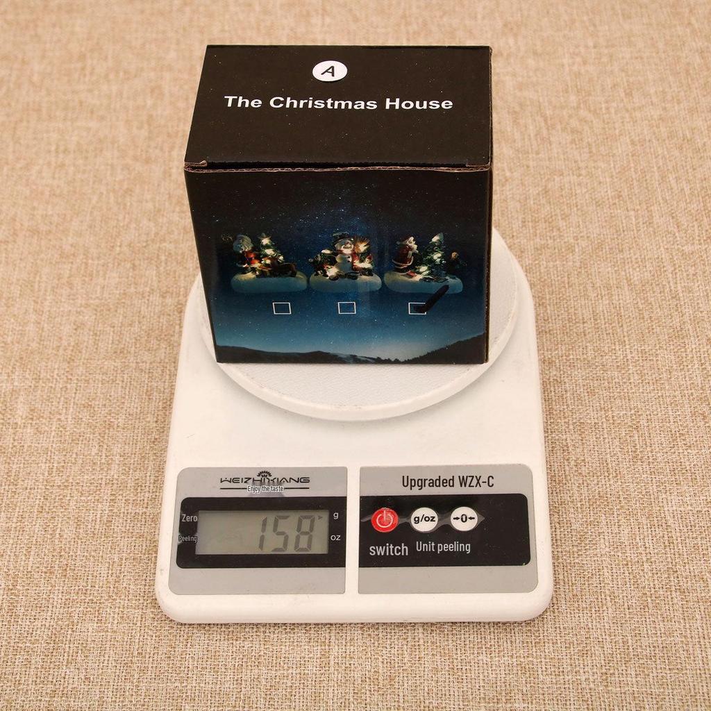 Santa's Luminous Resin House Ornament - Christmas Desktop Decoration & Small Gift