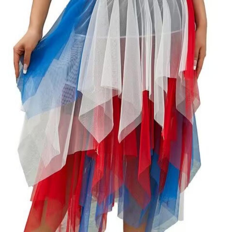 Sommer Damenrock Harajuku Casual Tüll Unterteil Mode Hohe Taille Midi Mesh Röcke Damenbekleidung