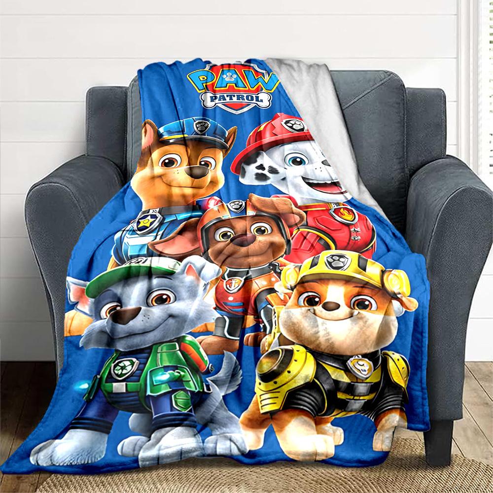 1pc Paw Patrol Characters Soft & Warm Flannel Blanket, Multi-Purpose Throw Blanket for Couch, Sofa, Office, Bed, Camping, Travel 163