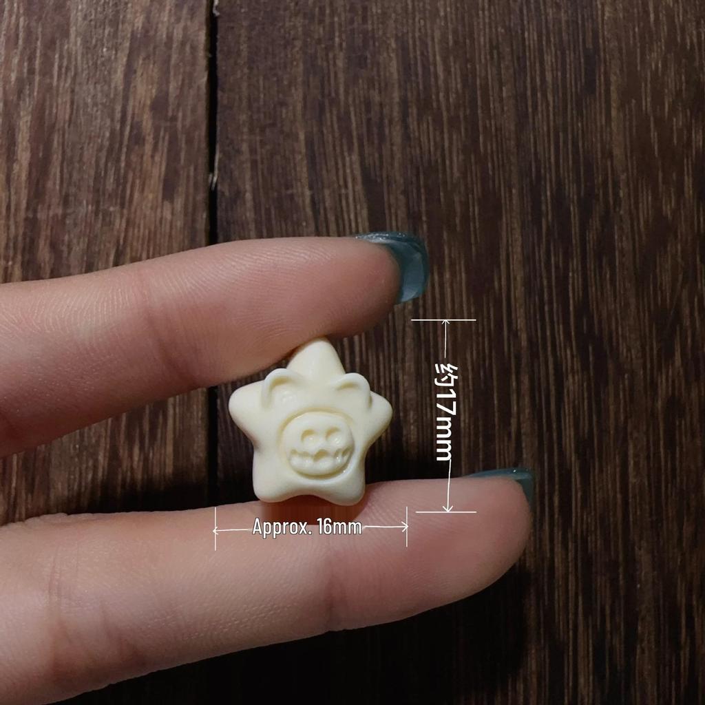 Pingente de Joia DIY Esculpido Branco Marfim: Acessórios Estilo Três Passos