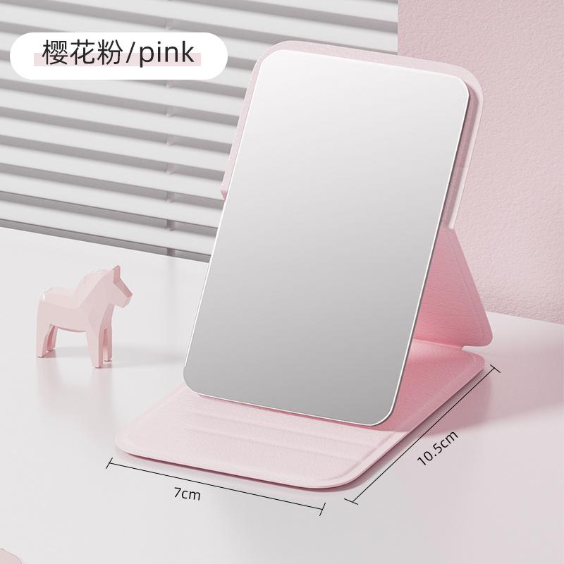 Small Mirror for Women To Carry Around, Simple Handheld, Dormitory Desktop, Standing Super Mini, Student Portable Folding Makeup