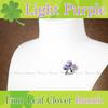 [Phoenix] Four Leaf Clover Necklace & Bracelet & Earrings & Brooch Total 4 Piece Jewelry Fashion ...