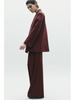2025 Women's Double-Breasted Suit Jacket & High-Waisted Pants Set - European & American Casual Style