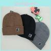 Printing Letter R Knitted Hat Solid Color Beanie Caps Windproof Gifts Fashion