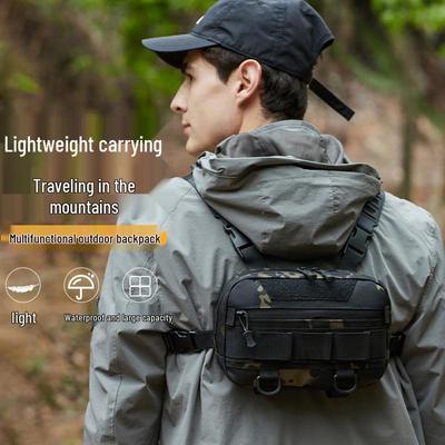Leichter Unisex-Rucksack für Outdoor-Angeln und Camping mit multifunktionalen Schulter- und Brustgurten