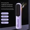 White Mini Wireless Hair Straightener Brush, Gobrush Pro Cordless Fast Heating for Effortless Hair Styling