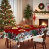 Christmas Rectangular Tablecloth, Waterproof And Oil-Proof, Ode To Joy Christmas Elements, Dining Table Coffee Table Holiday Decorative Cloth