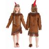 5Pcs Kids Ethnic Encouraged Play Ensemble Outfit With Detailed Traditional Patterns And Soft Fabric Tops Skirts