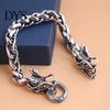 Men Chain Bangle Thick Retro Bracelet Alloy Auspicious Dragon Jewelry Accessory