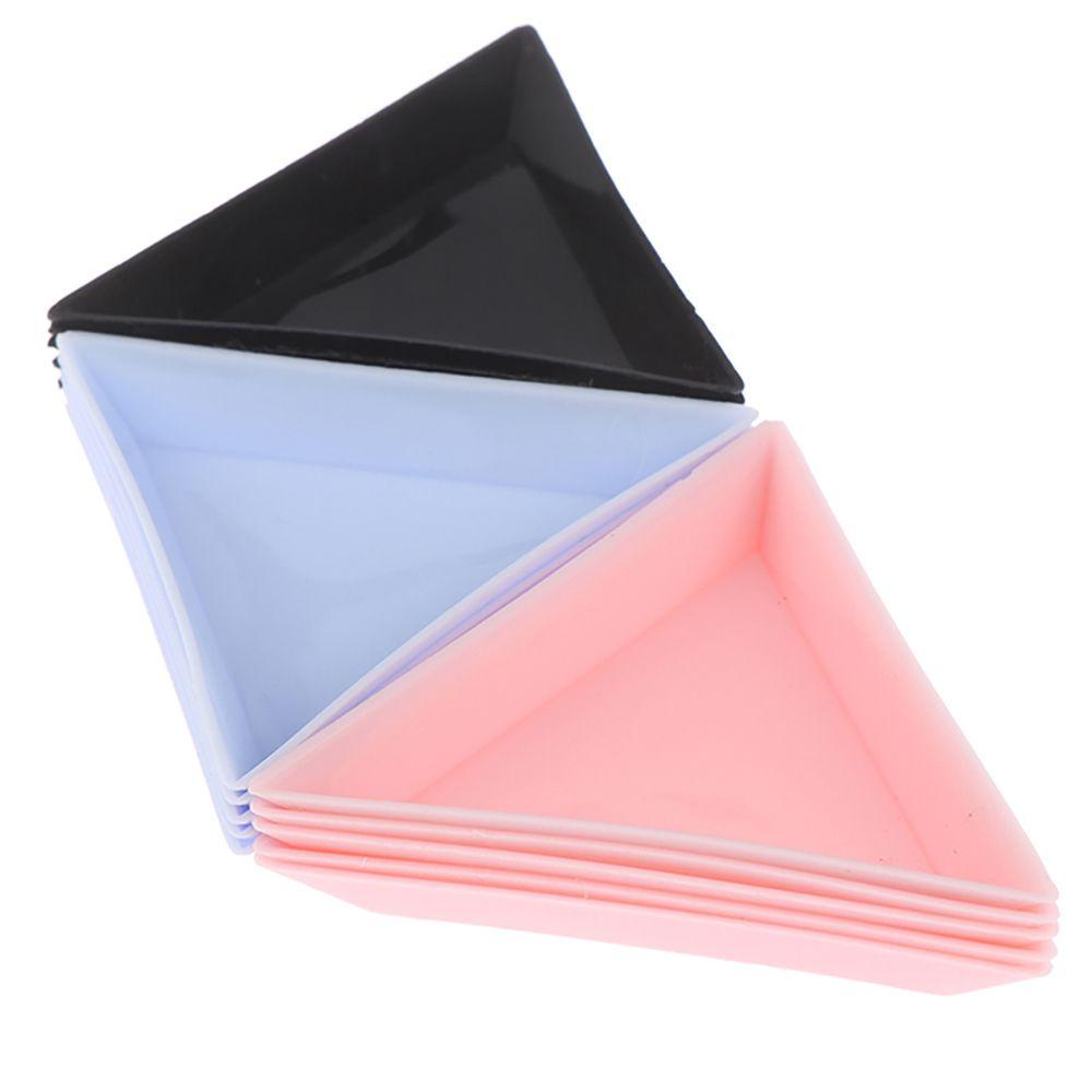 Manicure Beads Decor Picker Triangle Nail Tray Display Plate Nail Gems Holder Rhinestone Storage