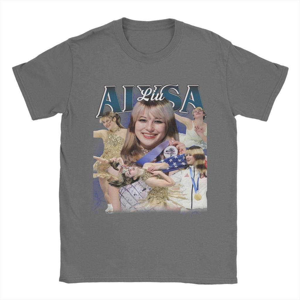Alysa Liu Figure Ice Skating Vintage S T Shirt Unisexs Cotton Novelty TShirts Round Neck Tee Shirt Short Sleeve Tops