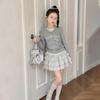 Girls' Faux Two-Piece V-Neck Long-Sleeve T-Shirt