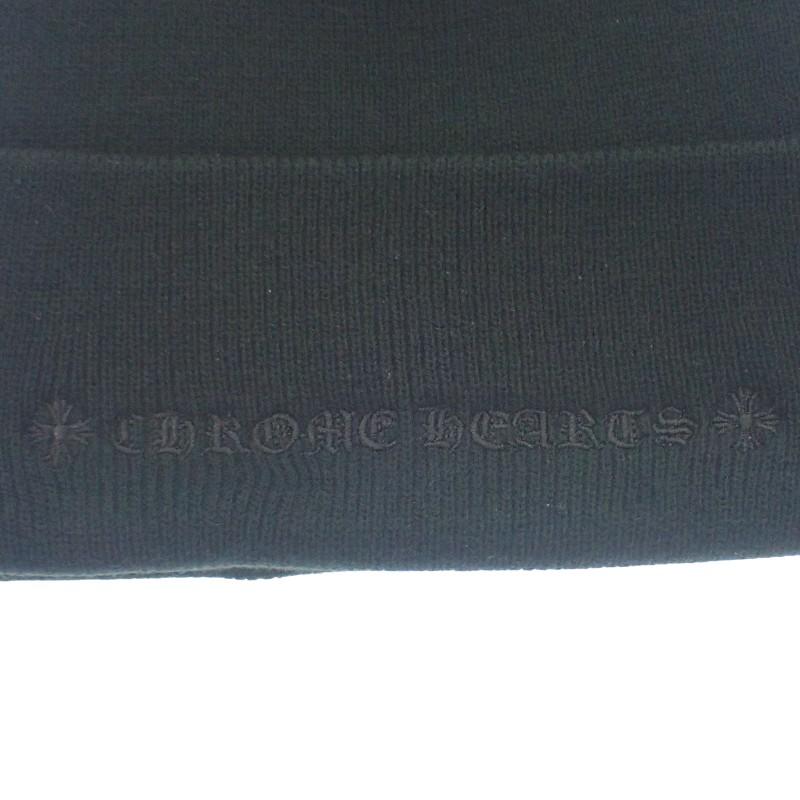 CHROME HEARTS Strickmütze schwarz Acryl Herren