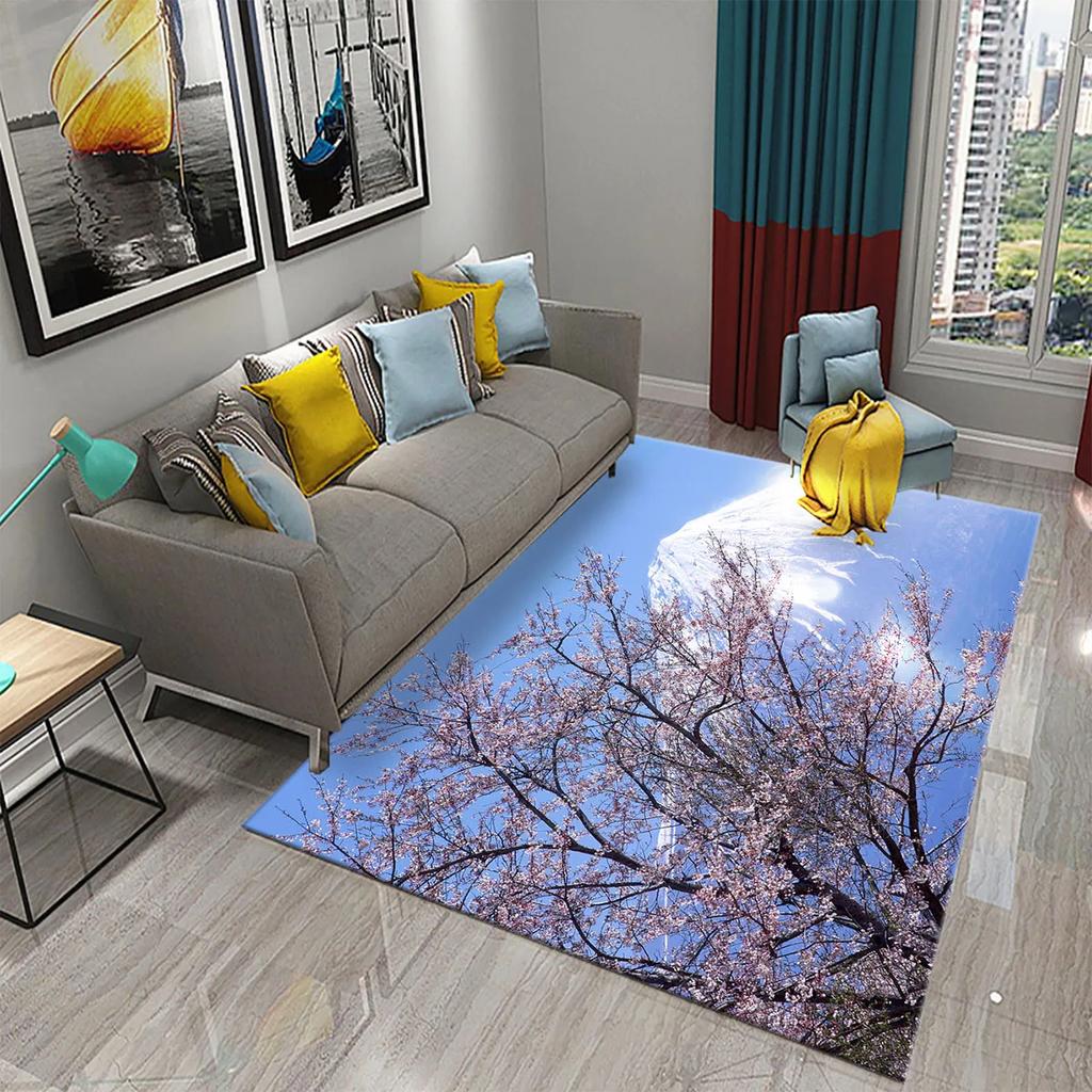 Japan Mount Fuji Carpet for Kitchen Living Room Bathroom Bedroom  Doormat Entrance Non-slip Mat Rug Corridor Home Decor Carpet