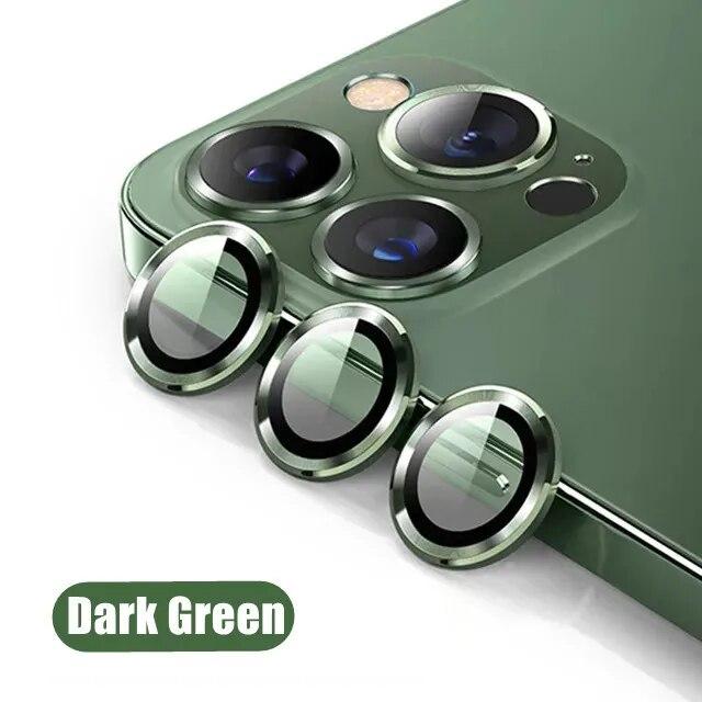 Glitter Diamond Camera Lens Protector for IPhone 15 14 13 12 11 Pro Max Mini Camera Metal Ring Glass