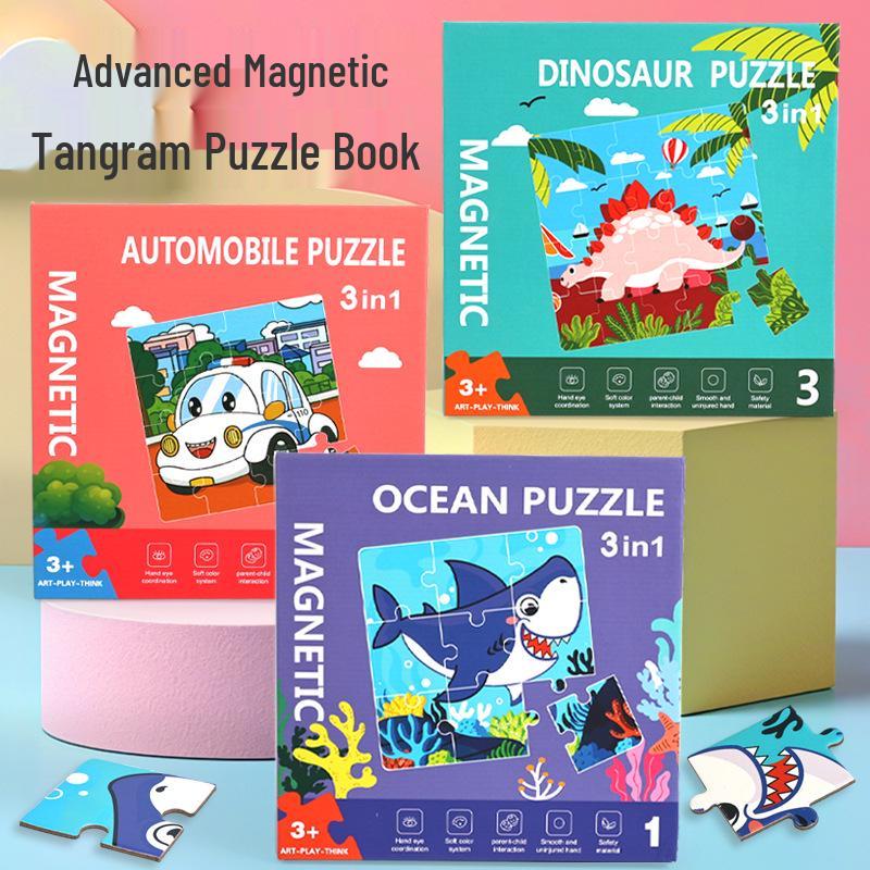 Magnetic Building Blocks 3-in-1 Educational Toys for Early Learning and Puzzles