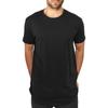 T-shirt long - Urban Classics - SHAPED - Noir - 90% Coton - Manches courtes