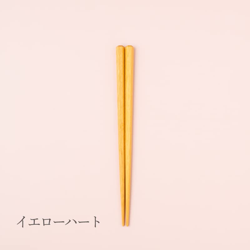 Hashikura Matsukan Natural Wood Hexagonal Yellow Heart 18cm For Children Made In Japan Natural Wood