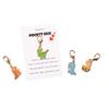 Cute Cartoon Dinosaur Keychain with POCKET HUG English Hug Card and Bag Pendant