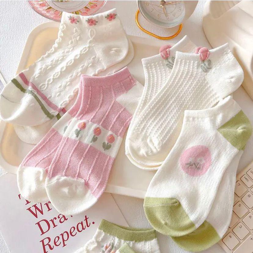 Chaussettes Basses Respirantes Mignonnes Dessin Animé pour Femmes - Collection Printemps Été