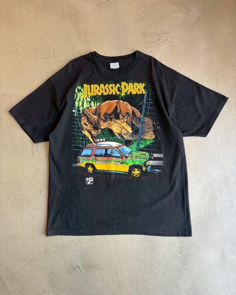 

Футболка с принтом из фильма Парк Юрского периода 1993 года, Тираннозавр Рекс, Динозавр, JP Dominion, Винтаж 90-х, Репринт, Унисекс S