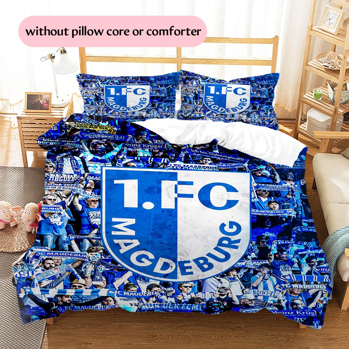 

Magdeburg team Pattern Bedding Home Decoration Birthday Gift (1 * duvet cover + 2 * pillowcase, without core) 135x200cm